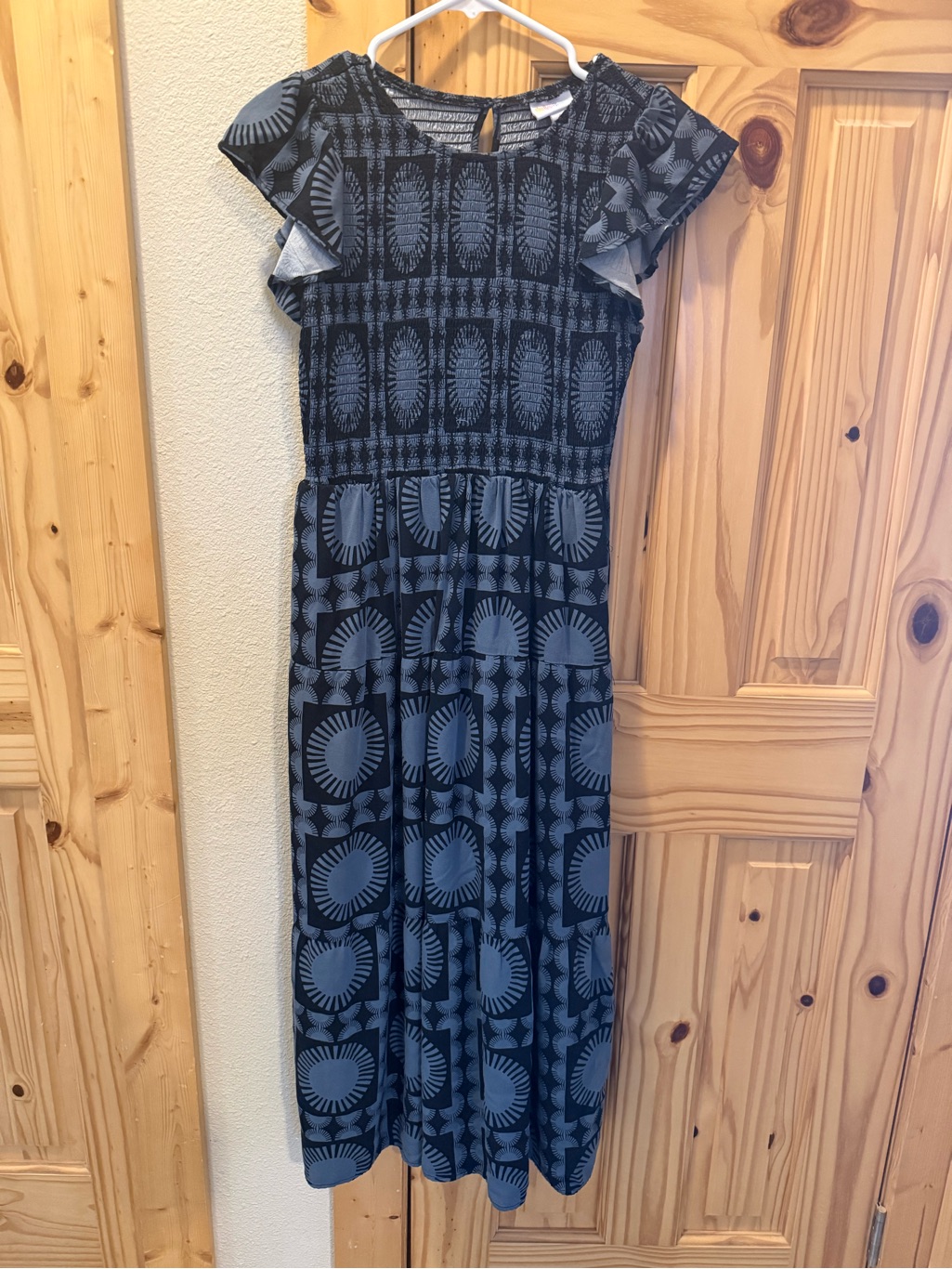 Lularoe Black & Gray Geometric Midi Dress